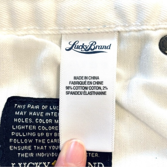 Irving & Fine for Lucky Brand White Embroidered Riley Jean Shorts Size 8 29 - Picture 8 of 9